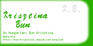 krisztina bun business card